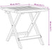 Ligbed met tafel massief acaciahout en stof donkerblauw