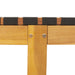 Ligbedden 2 st met tafel massief acaciahout zwart