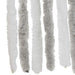 Vliegengordijn 118x220 cm chenille lichtgrijs en wit