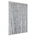Vliegengordijn 118x220 cm chenille grijs en zwart-wit