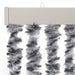 Vliegengordijn 118x220 cm chenille grijs en zwart-wit