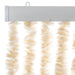 Vliegengordijn 118x220 cm chenille beige en wit