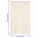 Vliegengordijn 118x220 cm chenille beige en wit