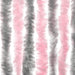 Vliegengordijn 118x220 cm chenille zilvergrijs en roze