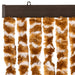 Vliegengordijn 118x220 cm chenille okerkleurig en wit