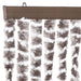 Vliegengordijn 118x220 cm chenille taupe en wit
