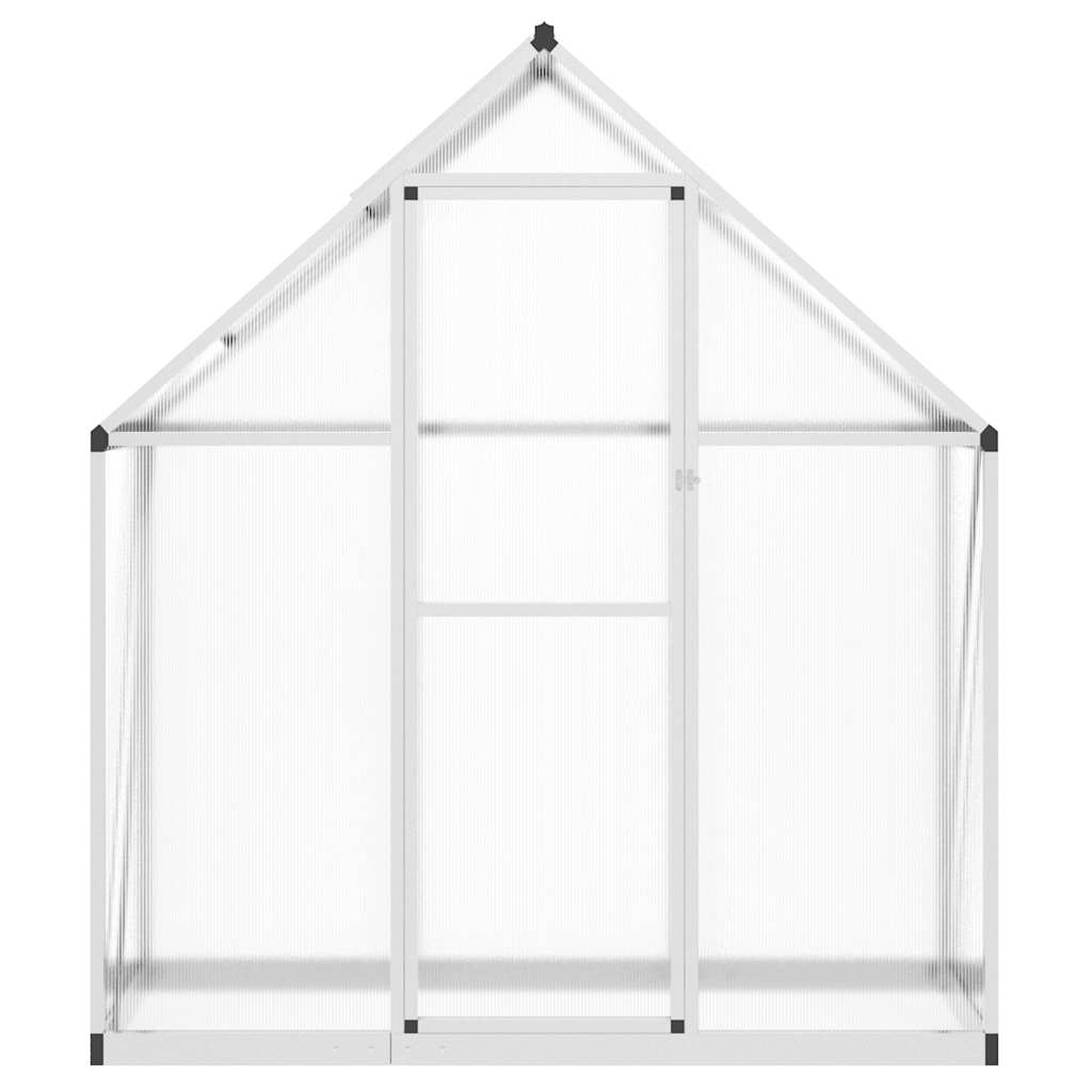 Tuinkas met basisframe 169x58x195 cm aluminium zilverkleurig