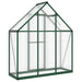 Tuinkas met basisframe 169x58x195 cm aluminium groen