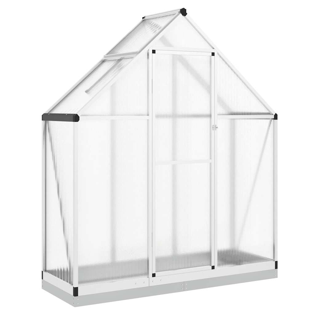 Tuinkas met basisframe 169x58x202 cm aluminium zilverkleurig