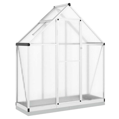 Tuinkas met basisframe 169x58x202 cm aluminium zilverkleurig