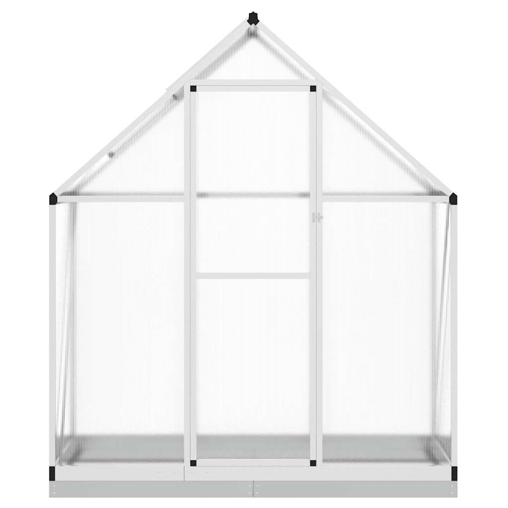 Tuinkas met basisframe 169x58x202 cm aluminium zilverkleurig