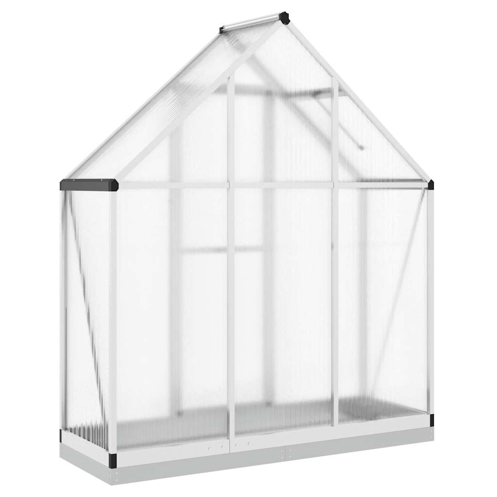 Tuinkas met basisframe 169x58x202 cm aluminium zilverkleurig