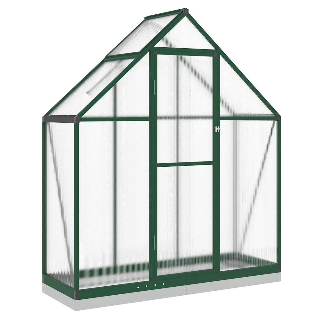 Tuinkas met basisframe 169x58x202 cm aluminium groen