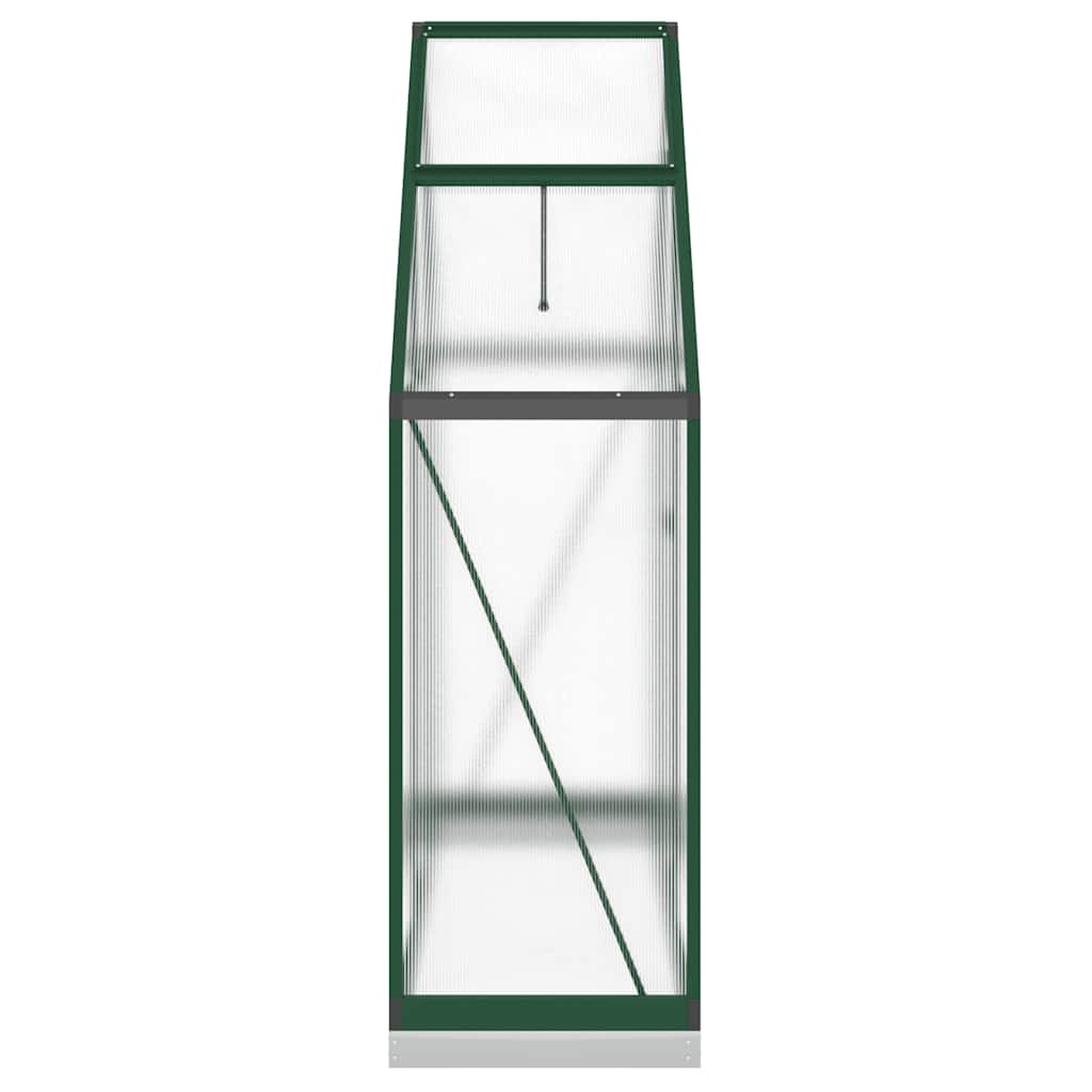 Tuinkas met basisframe 169x58x202 cm aluminium groen