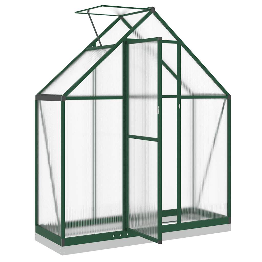 Tuinkas met basisframe 169x58x202 cm aluminium groen