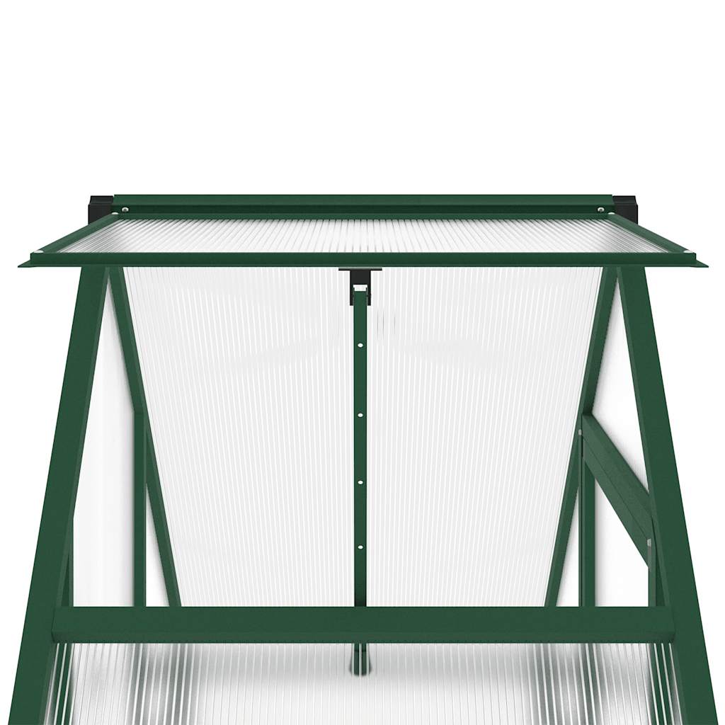 Tuinkas met basisframe 169x58x202 cm aluminium groen