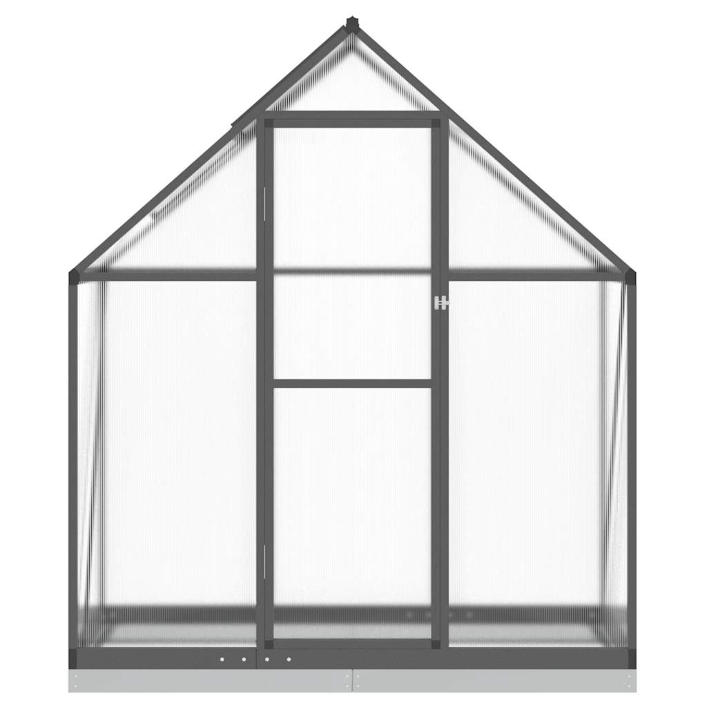 Tuinkas met basisframe 169x58x202 cm aluminium antracietkleurig
