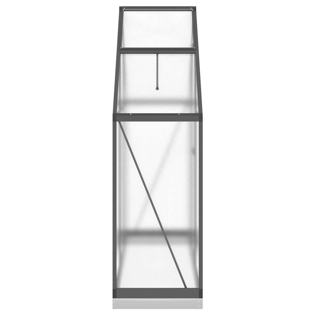 Tuinkas met basisframe 169x58x202 cm aluminium antracietkleurig
