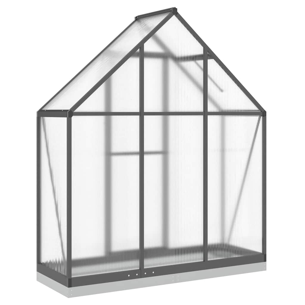 Tuinkas met basisframe 169x58x202 cm aluminium antracietkleurig
