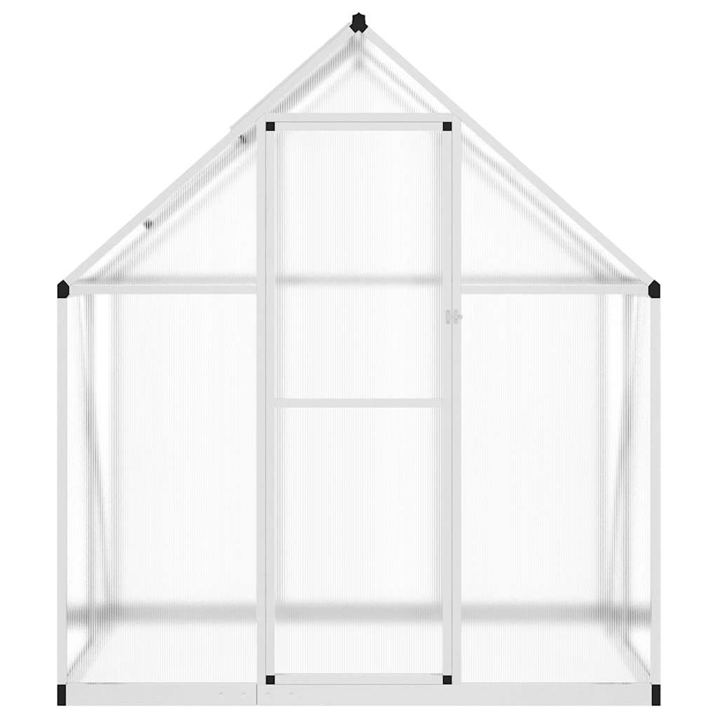 Tuinkas met basisframe 169x114x195 cm aluminium zilverkleurig
