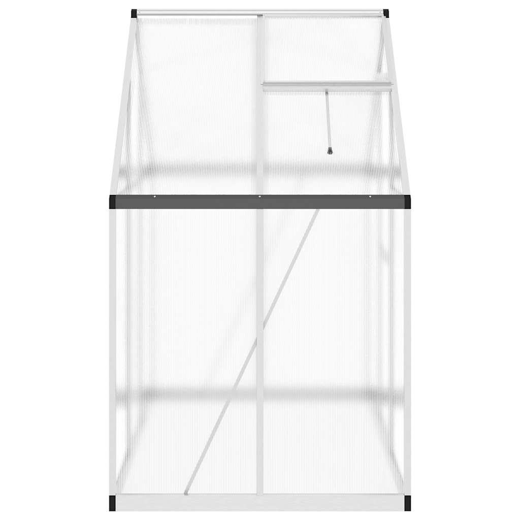 Tuinkas met basisframe 169x114x195 cm aluminium zilverkleurig