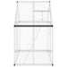 Tuinkas met basisframe 169x114x195 cm aluminium zilverkleurig