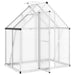 Tuinkas met basisframe 169x114x195 cm aluminium zilverkleurig