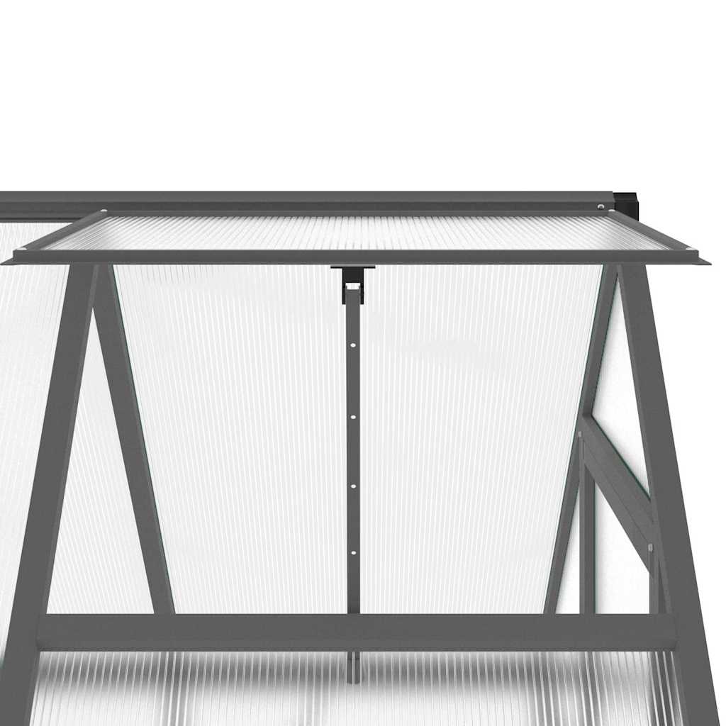Tuinkas met basisframe 169x114x195 cm aluminium antracietkleur