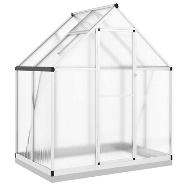 Tuinkas met basisframe 169x114x202 cm aluminium zilverkleurig