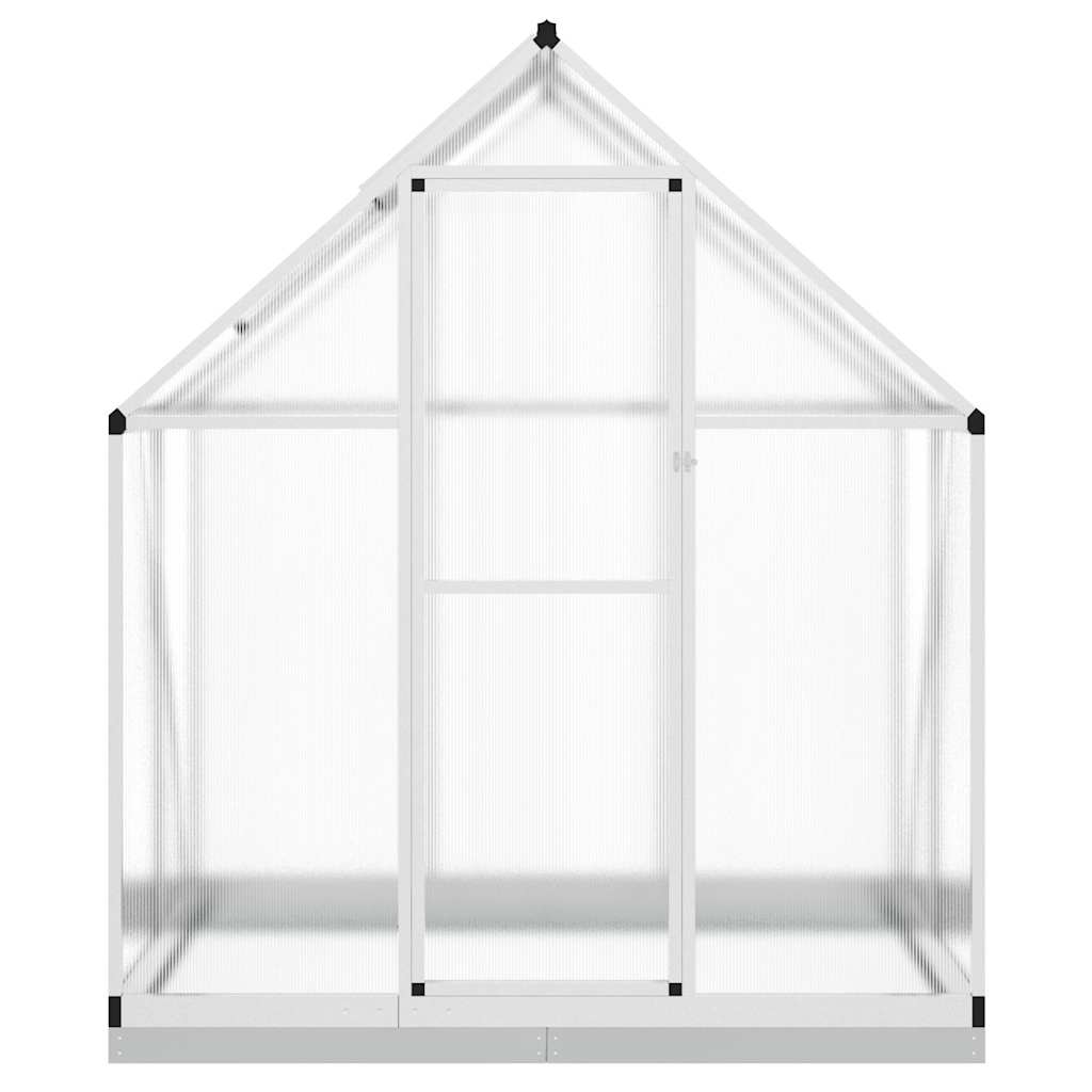 Tuinkas met basisframe 169x114x202 cm aluminium zilverkleurig