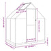 Tuinkas met basisframe 169x114x202 cm aluminium zilverkleurig