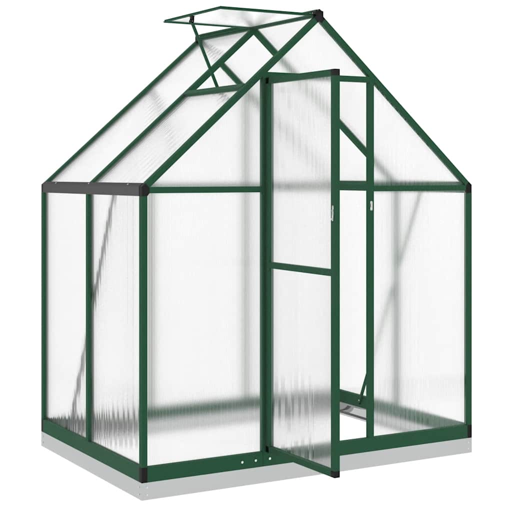 Tuinkas met basisframe 169x114x202 cm aluminium groen