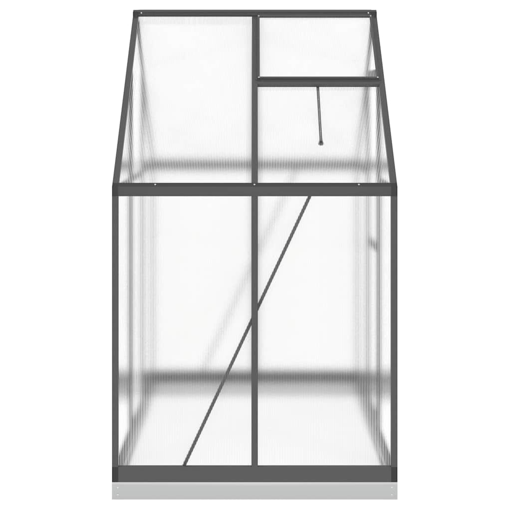 Tuinkas met basisframe 169x114x202 cm aluminium antracietkleur