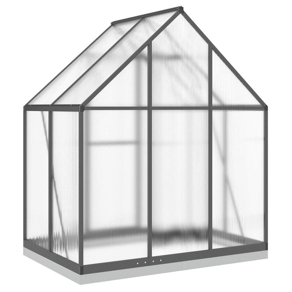 Tuinkas met basisframe 169x114x202 cm aluminium antracietkleur