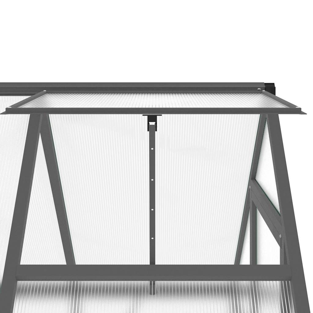 Tuinkas met basisframe 169x114x202 cm aluminium antracietkleur