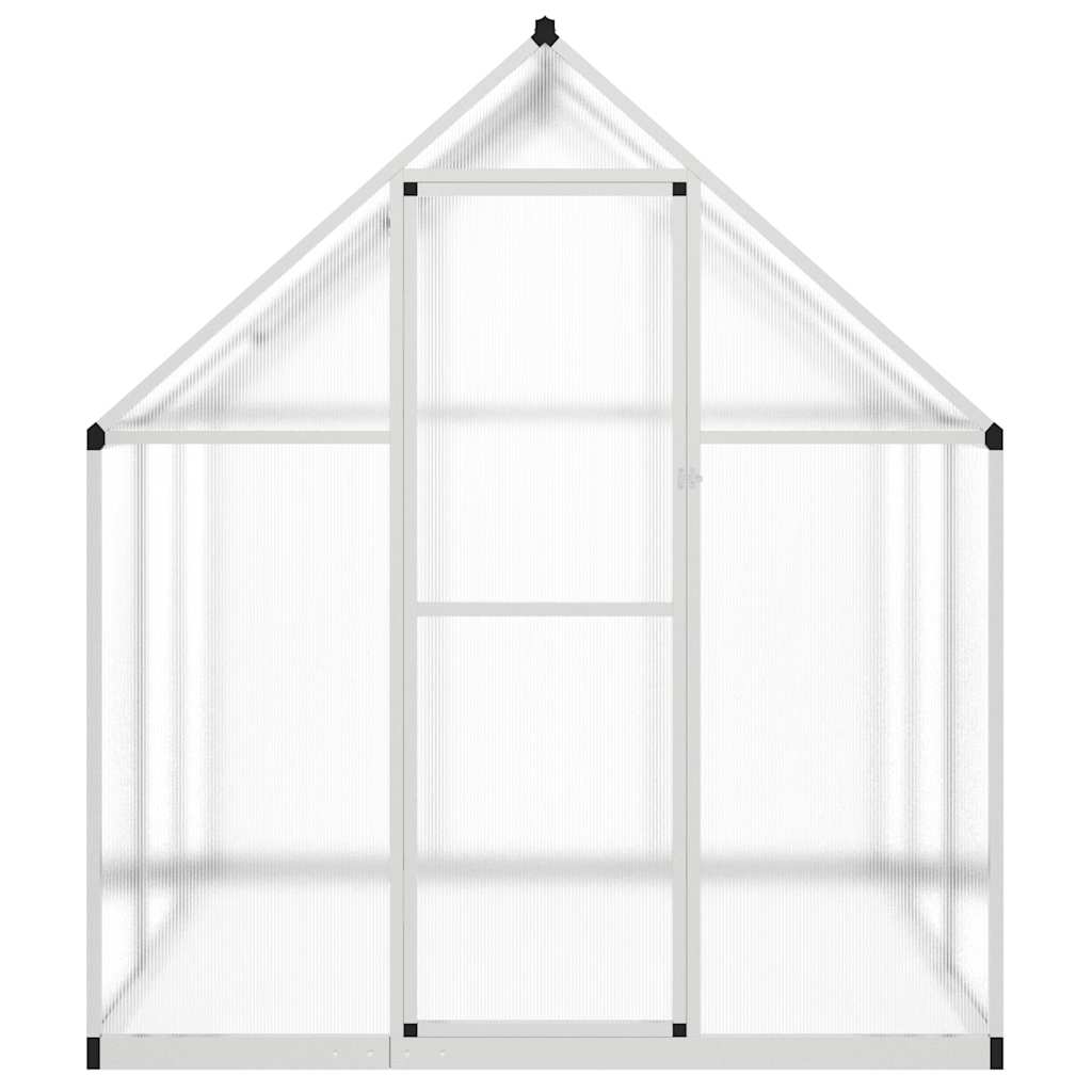Tuinkas met basisframe 169x169x195 cm aluminium zilverkleurig
