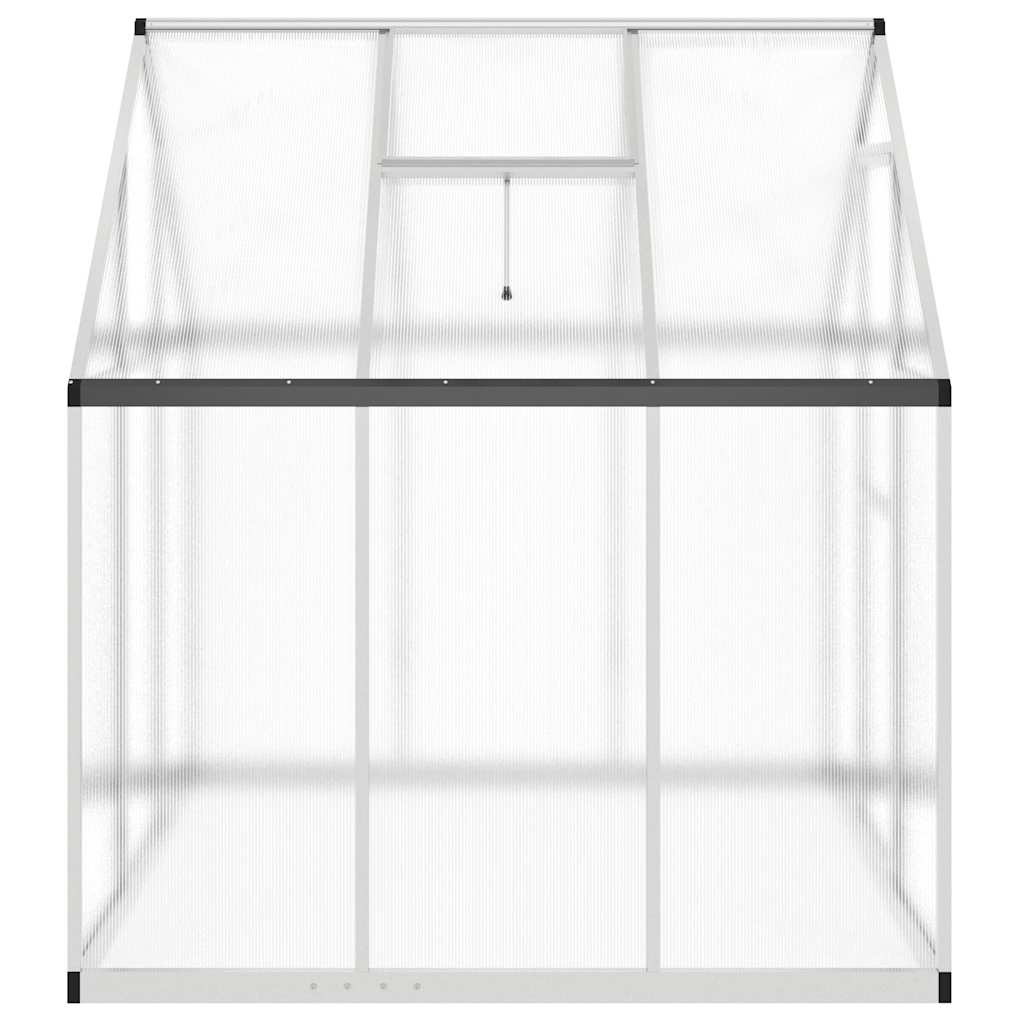 Tuinkas met basisframe 169x169x195 cm aluminium zilverkleurig