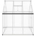 Tuinkas met basisframe 169x169x195 cm aluminium zilverkleurig