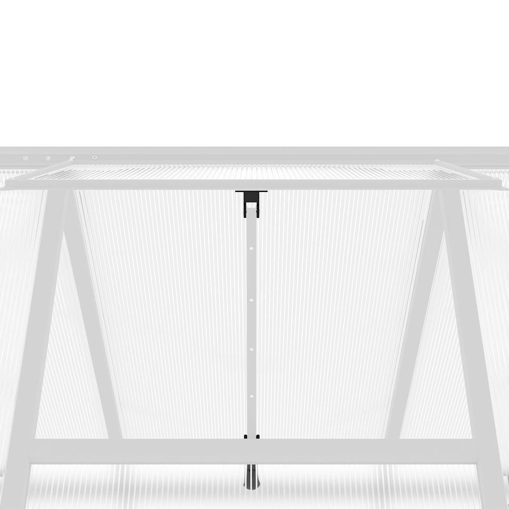 Tuinkas met basisframe 169x169x195 cm aluminium zilverkleurig