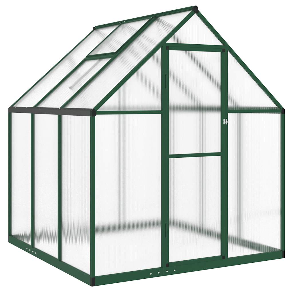 Tuinkas met basisframe 169x169x195 cm aluminium groen