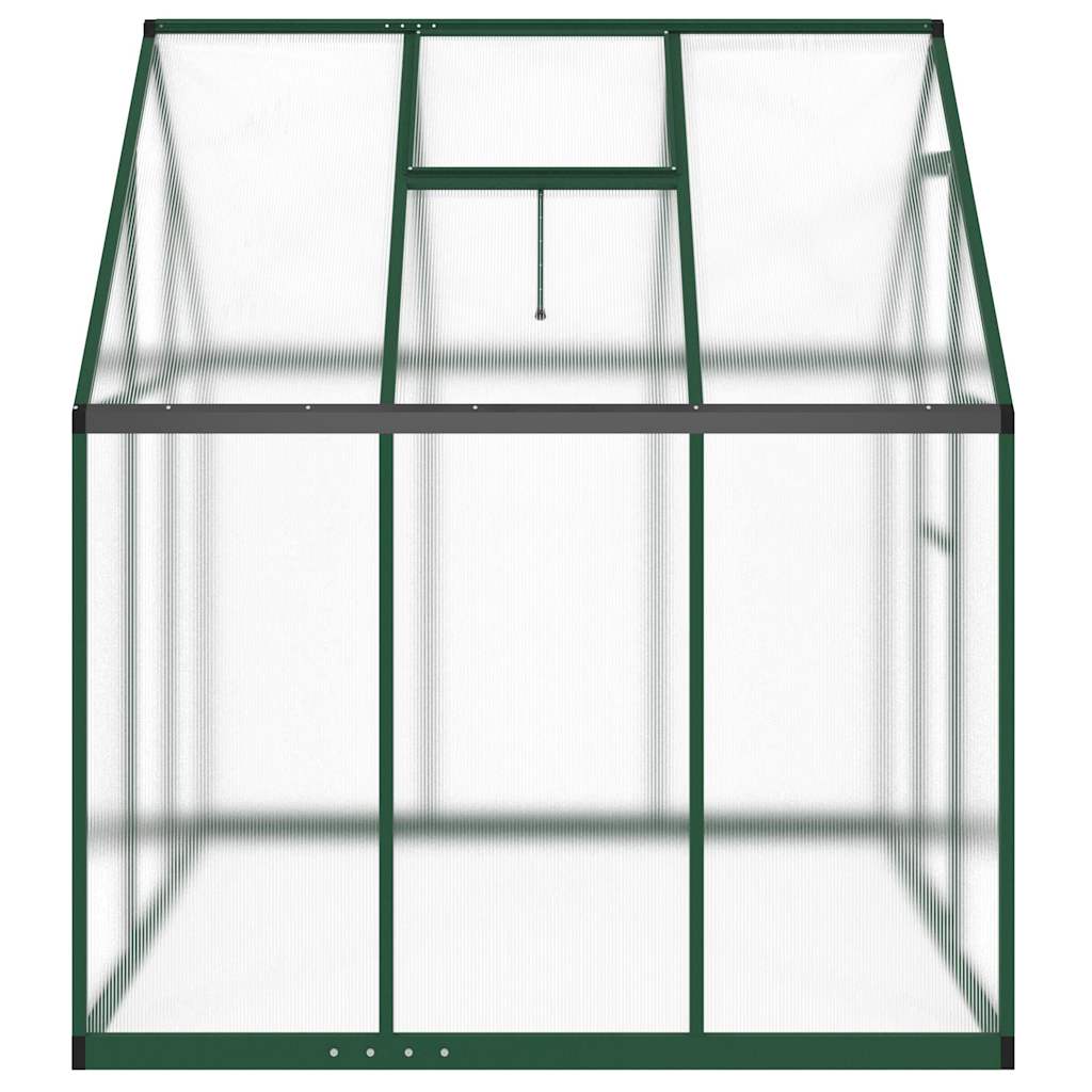 Tuinkas met basisframe 169x169x195 cm aluminium groen