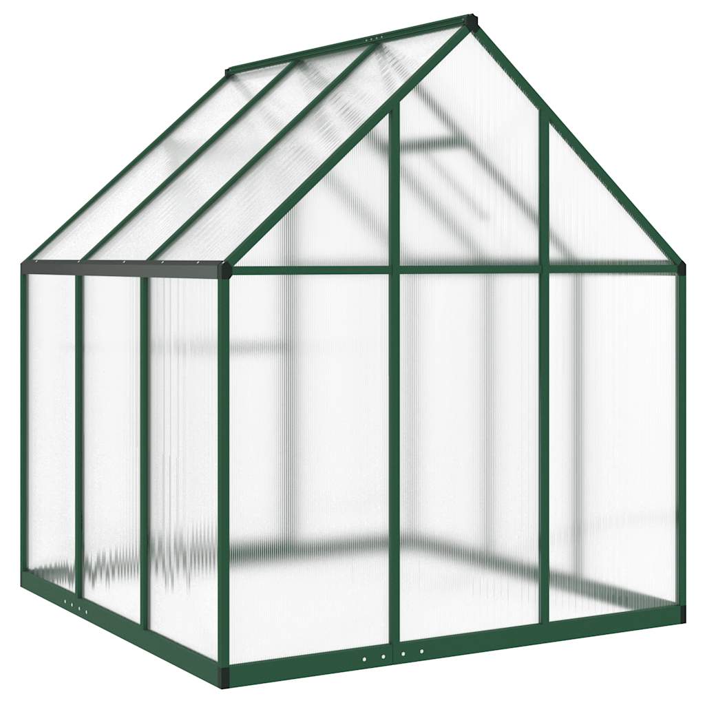 Tuinkas met basisframe 169x169x195 cm aluminium groen