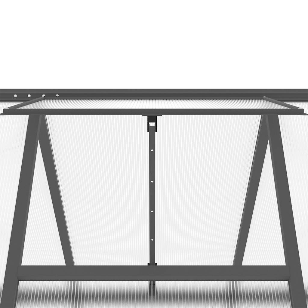 Tuinkas met basisframe 169x169x195 cm aluminium antracietkleur