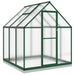 Tuinkas met basisframe 169x169x202 cm aluminium groen