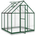 Tuinkas met basisframe 169x169x202 cm aluminium groen