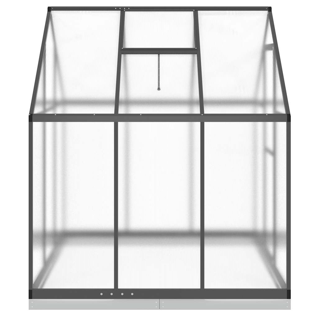 Tuinkas met basisframe 169x169x202 cm aluminium antracietkleur