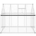 Tuinkas met basisframe 224x169x195 cm aluminium zilverkleurig