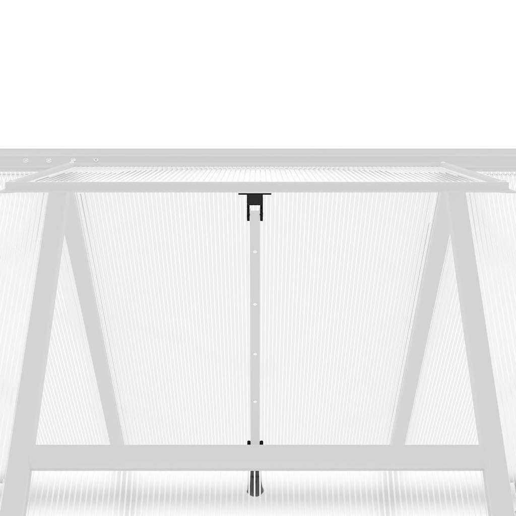 Tuinkas met basisframe 224x169x195 cm aluminium zilverkleurig