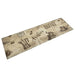 Keukenmat wasbaar koffieprint 45x150 cm fluweel bruin