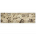 Keukenmat wasbaar koffieprint 45x150 cm fluweel bruin